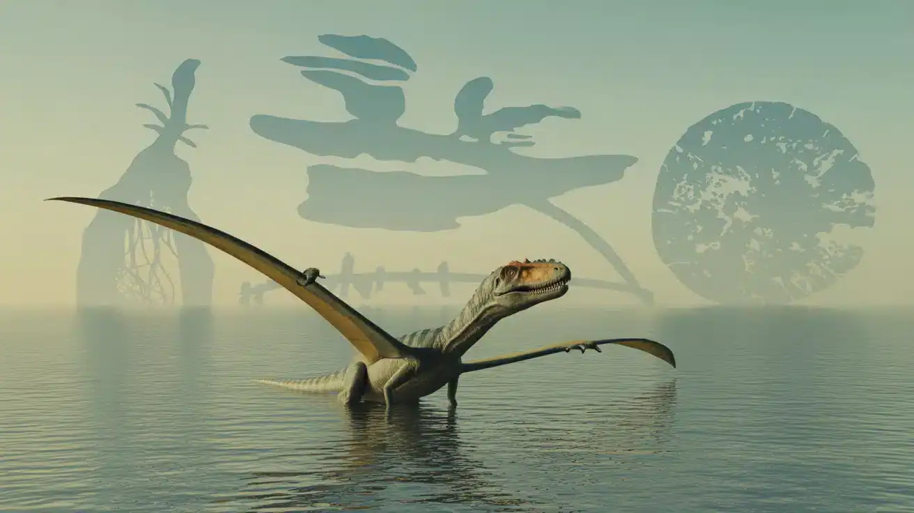 ptérodactyle, illustration 3D pédagogique du vol