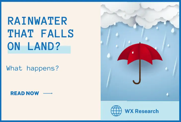 what happens to rainwater that falls on land