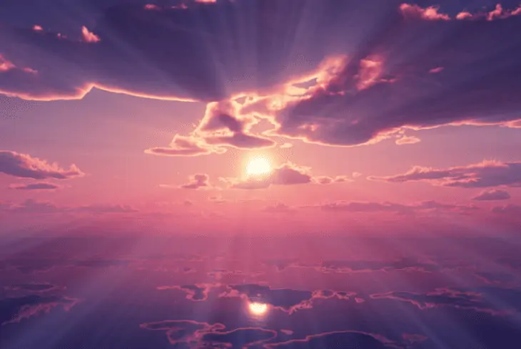 what happens when sky is purple