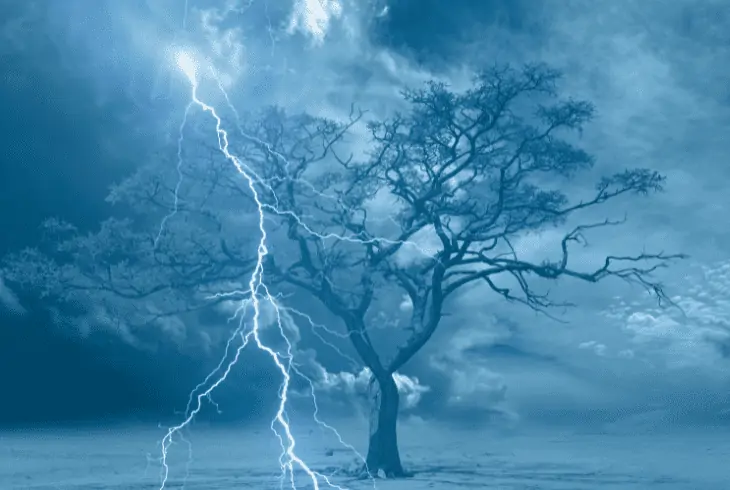 after lightening strike