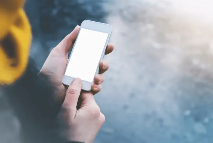 using cellphone outside