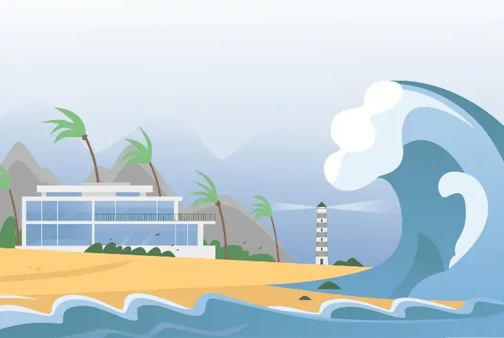 storm surge vs  tsunami