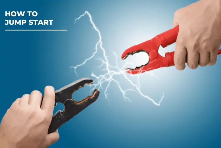 jump start a car in the rain