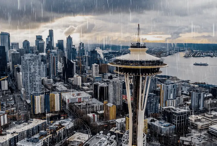 seattle more rainy
