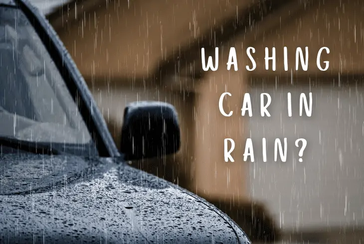 car wash in the rain