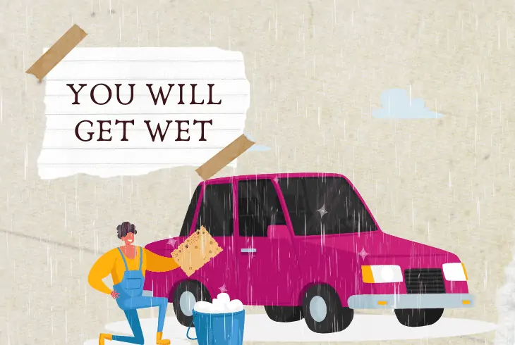 get wet