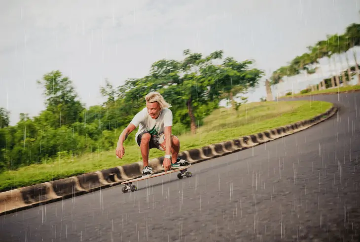 can longboard in the rain