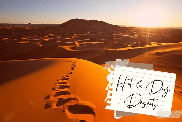 a hot and dry desert