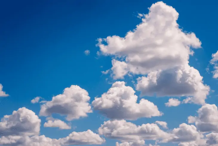 why clouds look flat