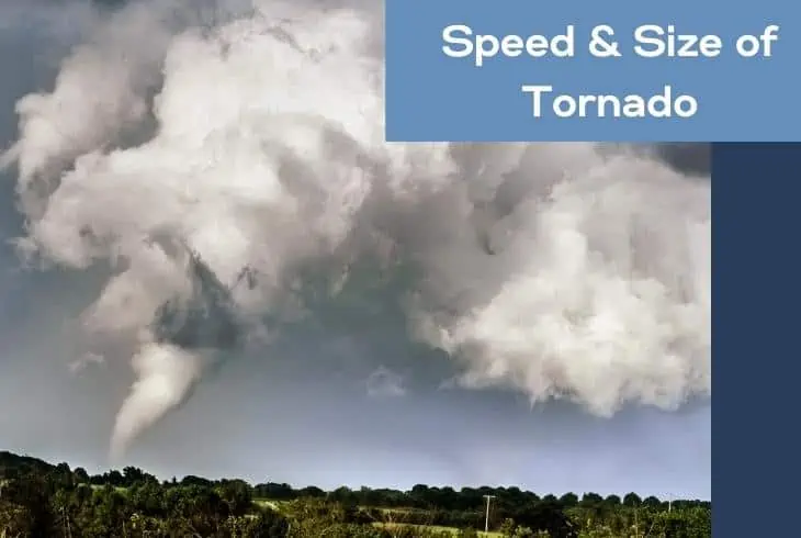 tornado speed and size