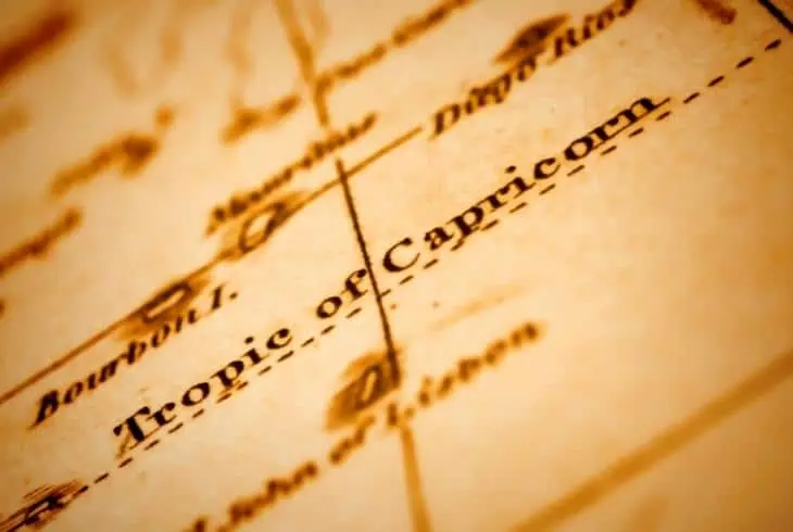 tropic of capricorn map