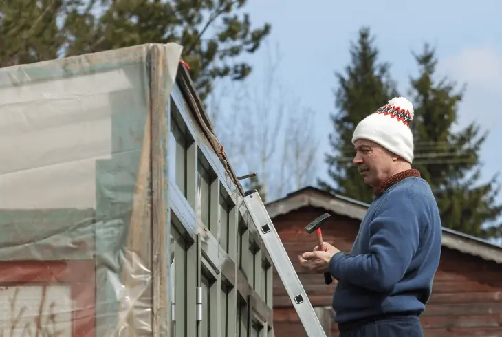 assembling greenhouse