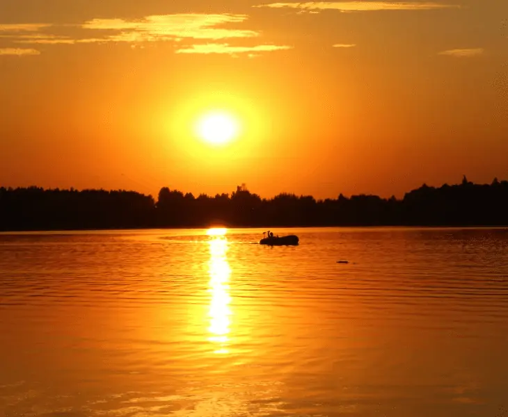 sun shining on water