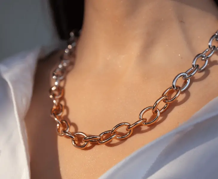 wearing a metal