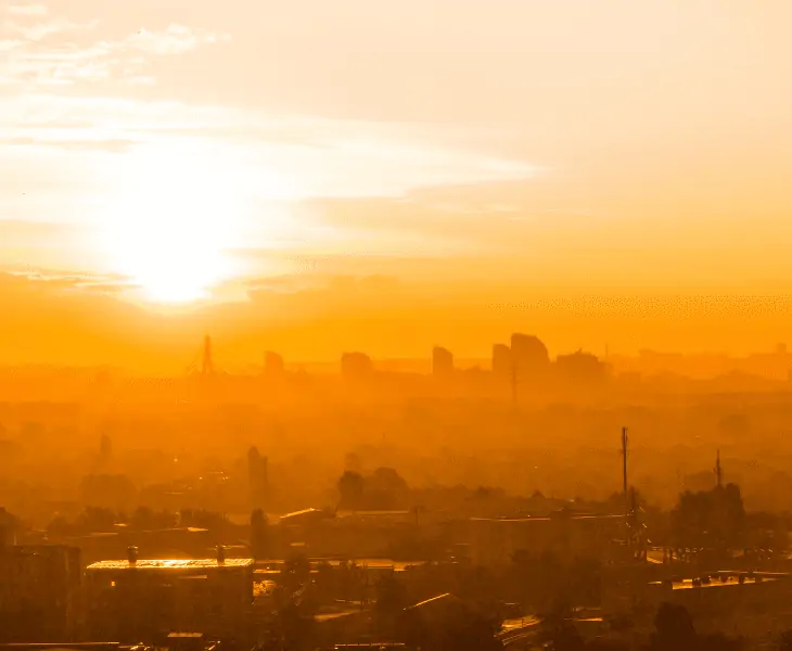 impact on color of sunset