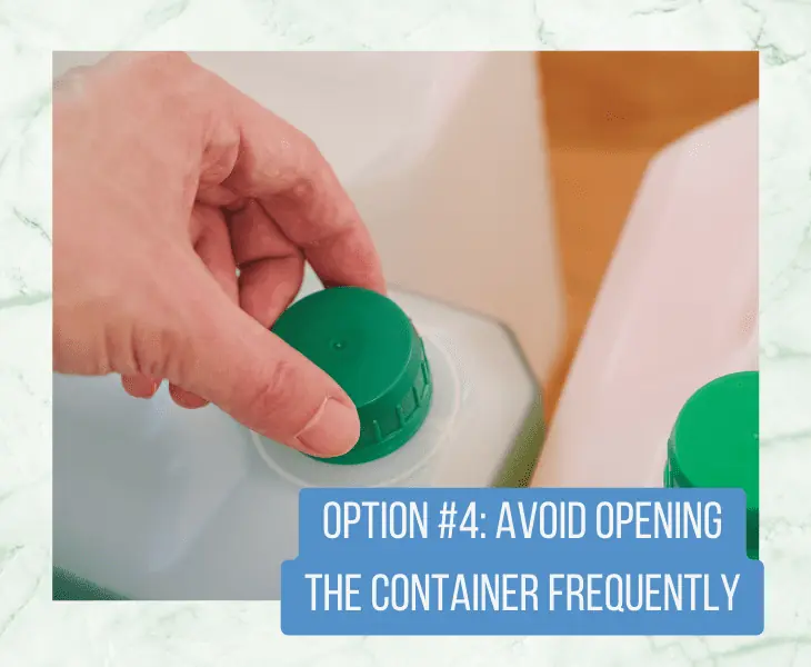 avoid opening solvent container 