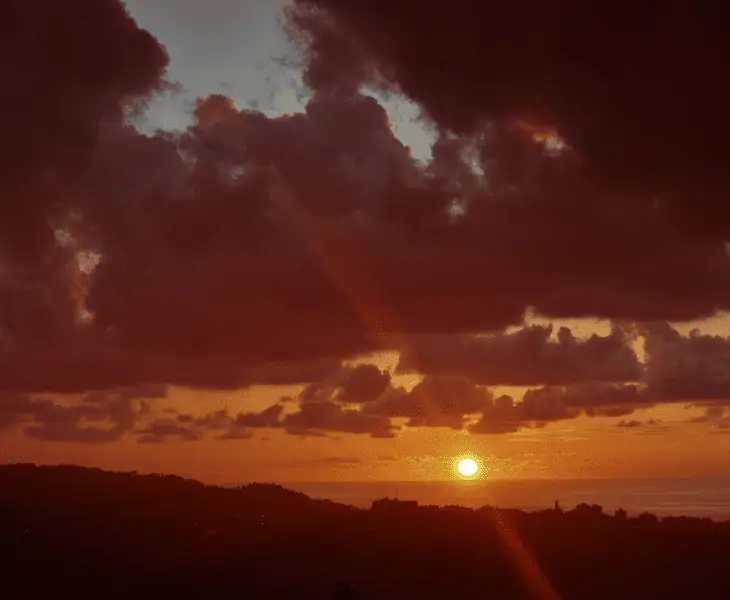 sunset after storm