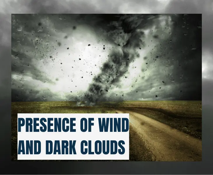 wind and dark clouds