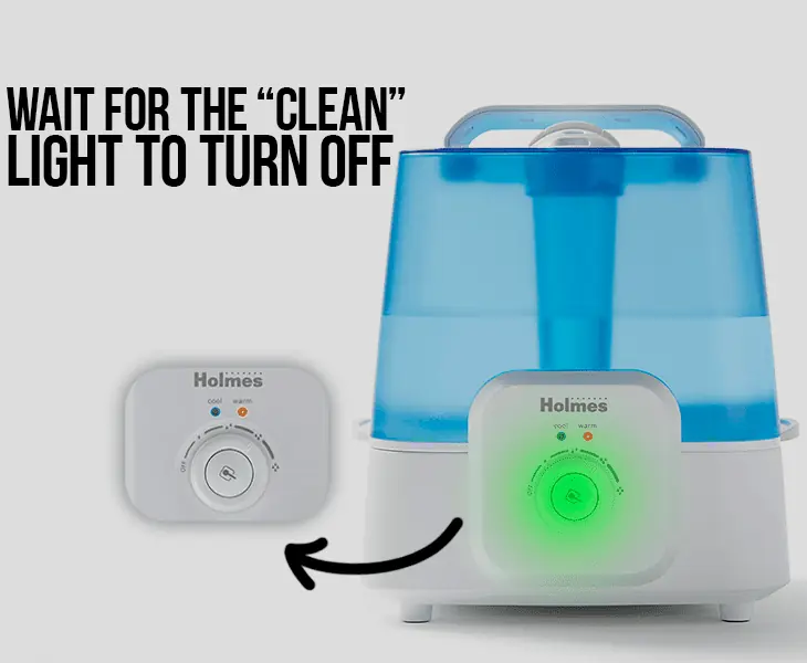 wait for clean light to turn off