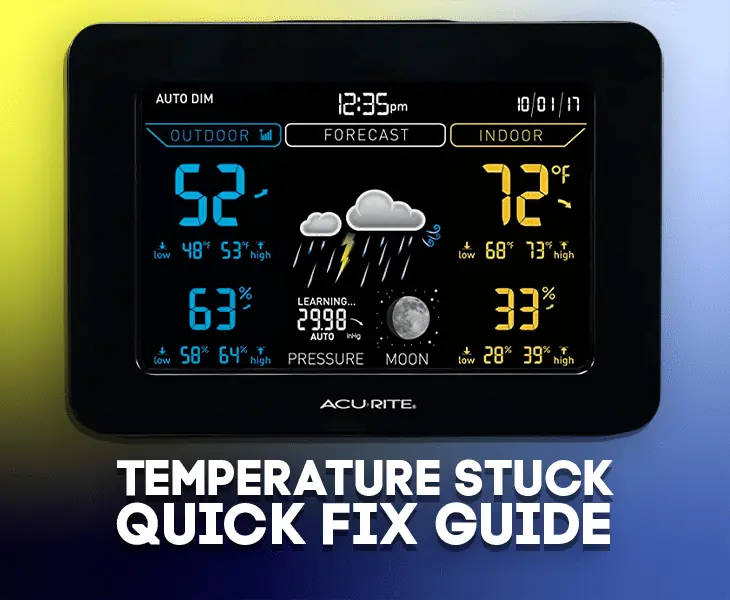 acurite weather station temperature stuck