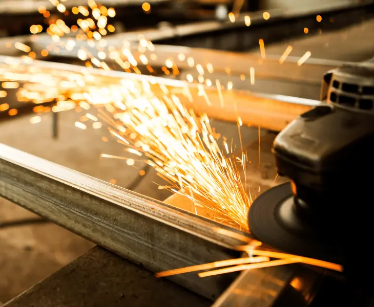 grinding aluminum with sparks