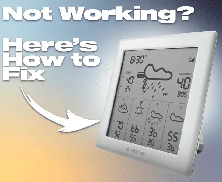 fix brookstone weather station not working