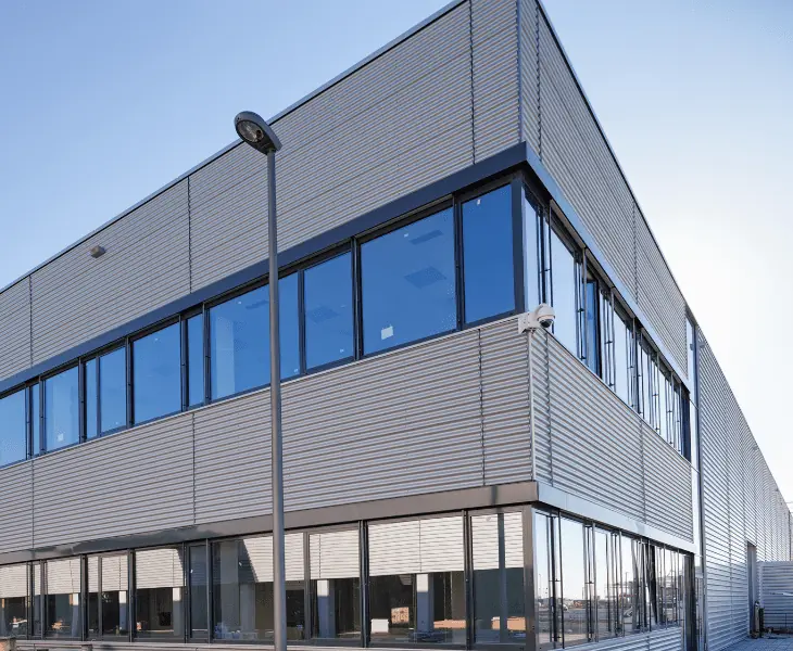 details of aluminum facade