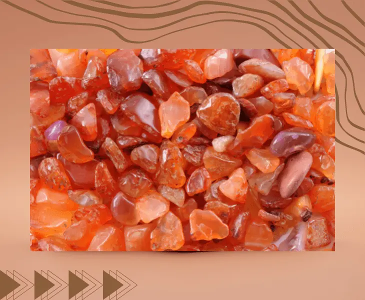 color variation of carmelian gemstone