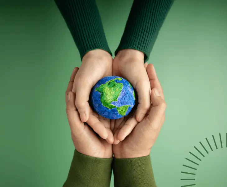 earth covered by hands