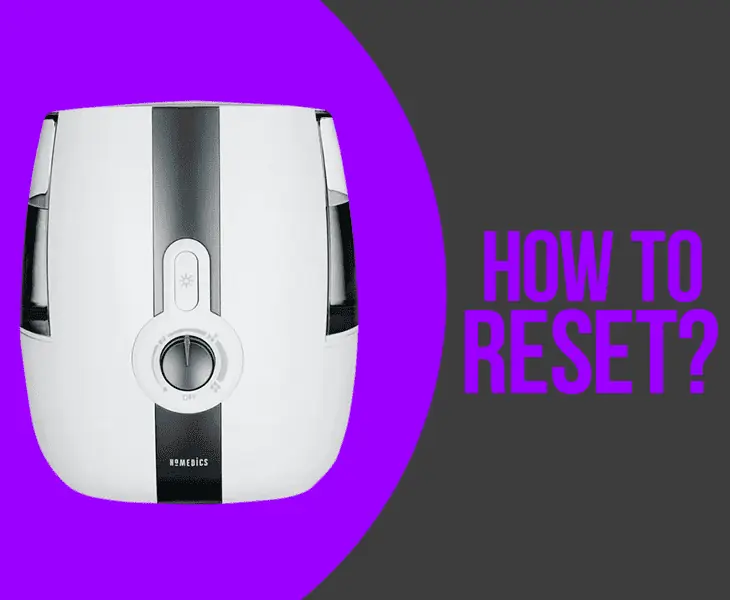 homedics humidifier clean reset