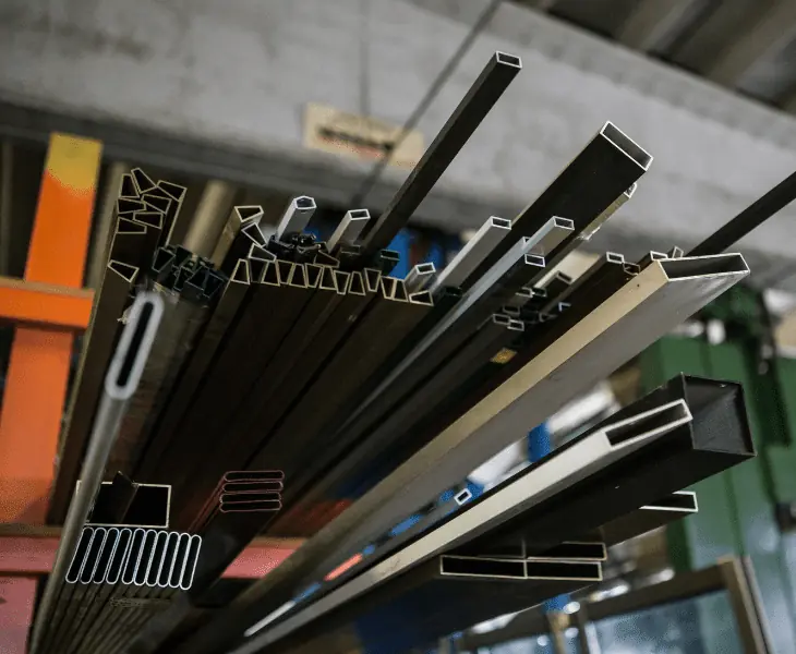 different sizes of aluminum profiles