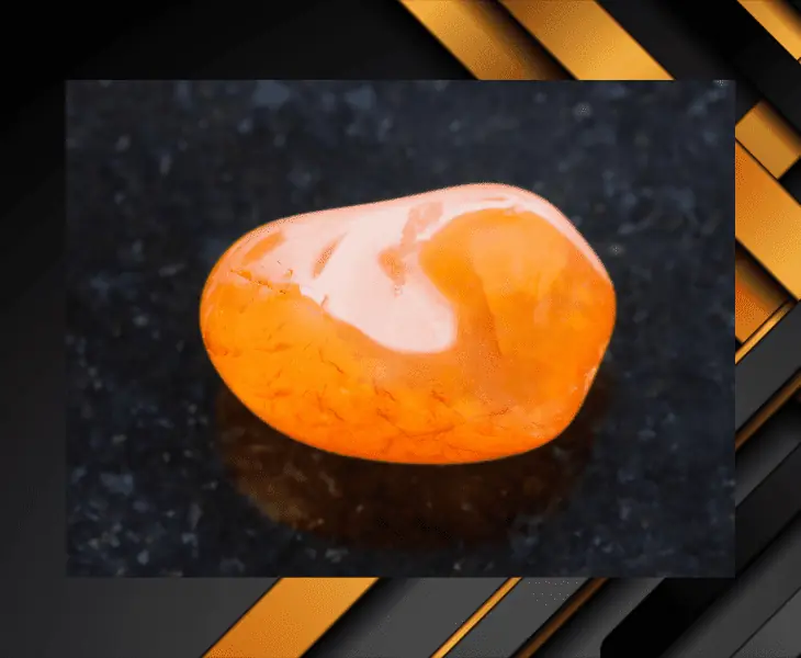 a piece of carnelian gemstone