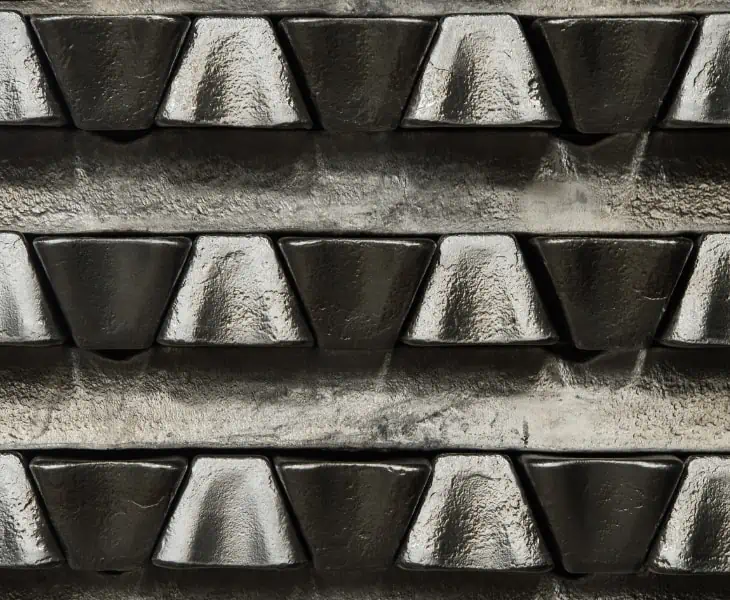 stack of raw aluminum ingots
