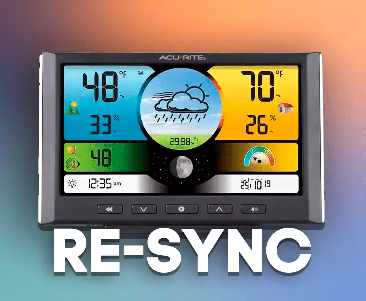 acurite weather station re-sync