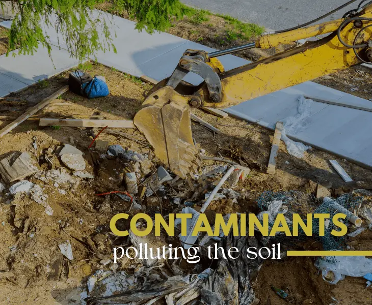 contaminants polluting the soil