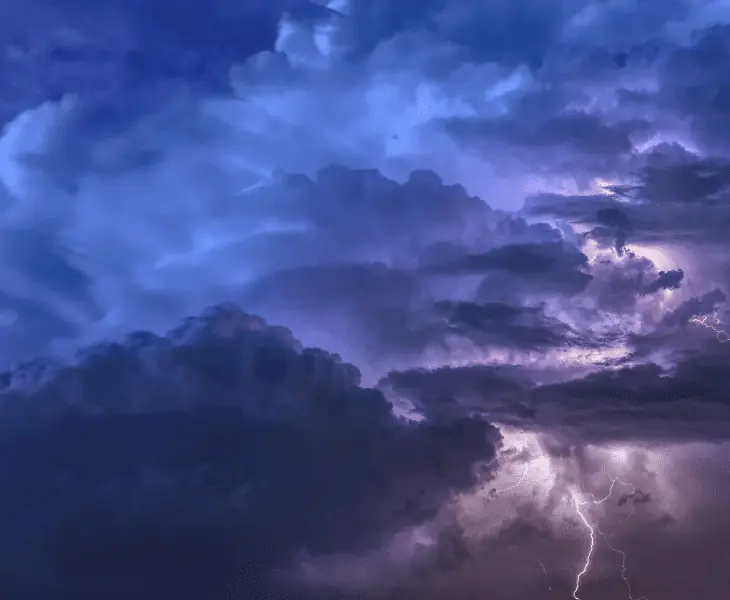 thunderstorm and heavy clouds