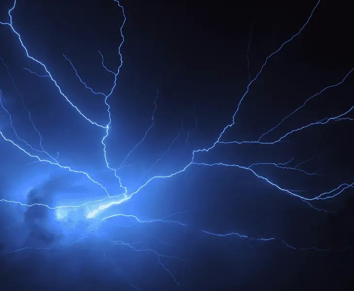 thunderstorm in night sky