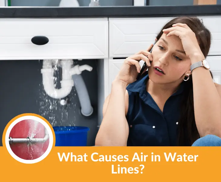 what causes air in water lines