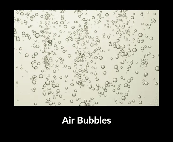 air bubbles
