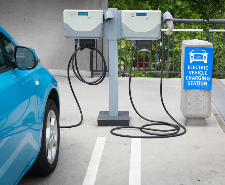electric car while charging