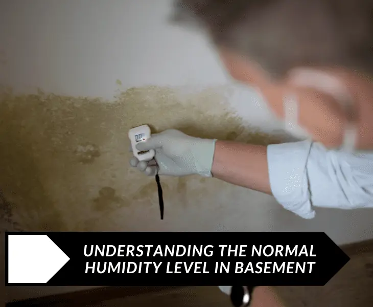 normal level of humidity in basement