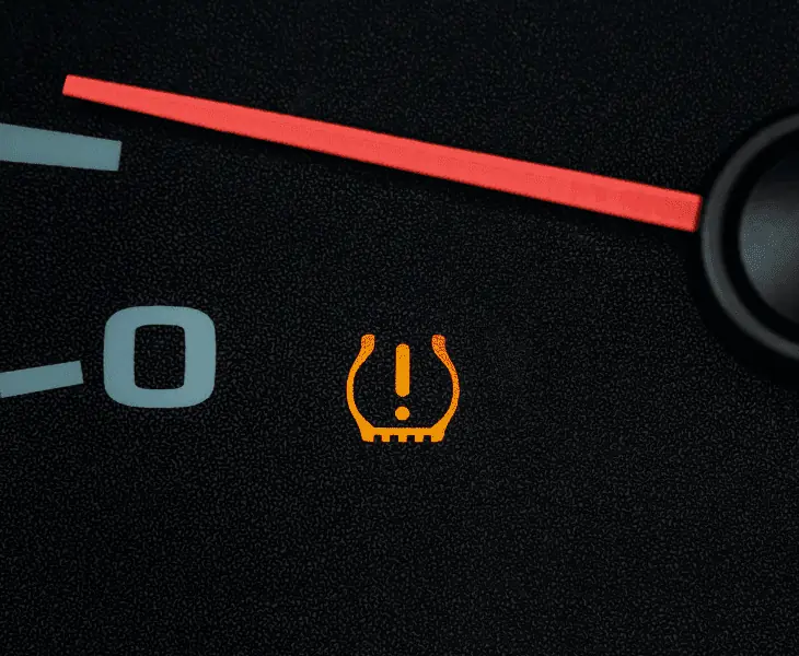 warning light of tire air pressure