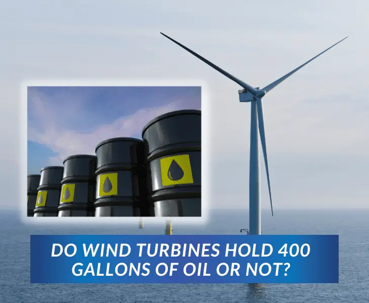 do wind turbines hold 400 gallons of oil