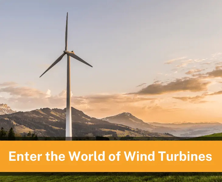 installed wind turbine on hill