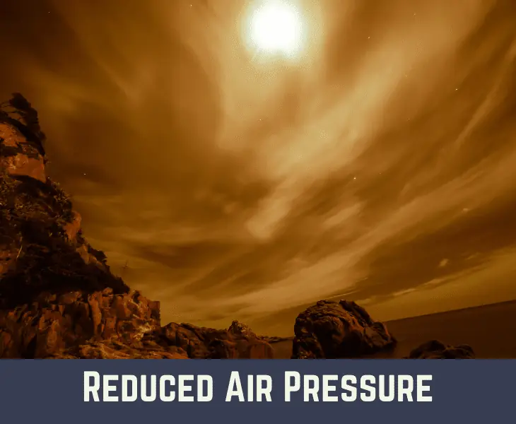 reduced air pressure
