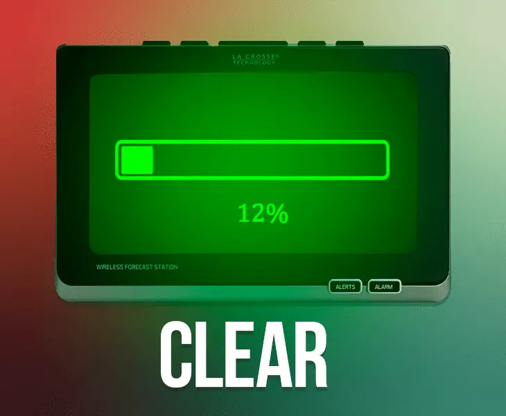clear the display’s data