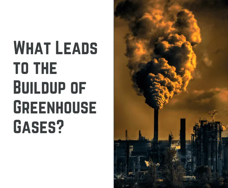 buildup of greenhouse gases