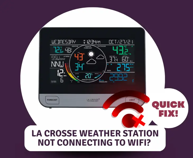 la crosse weather station not connecting to wifi
