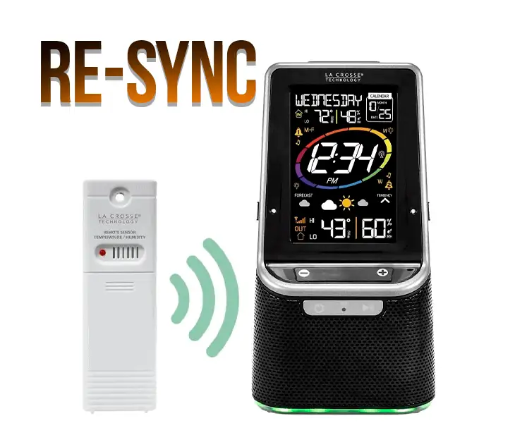 re-sync the la crosse setup