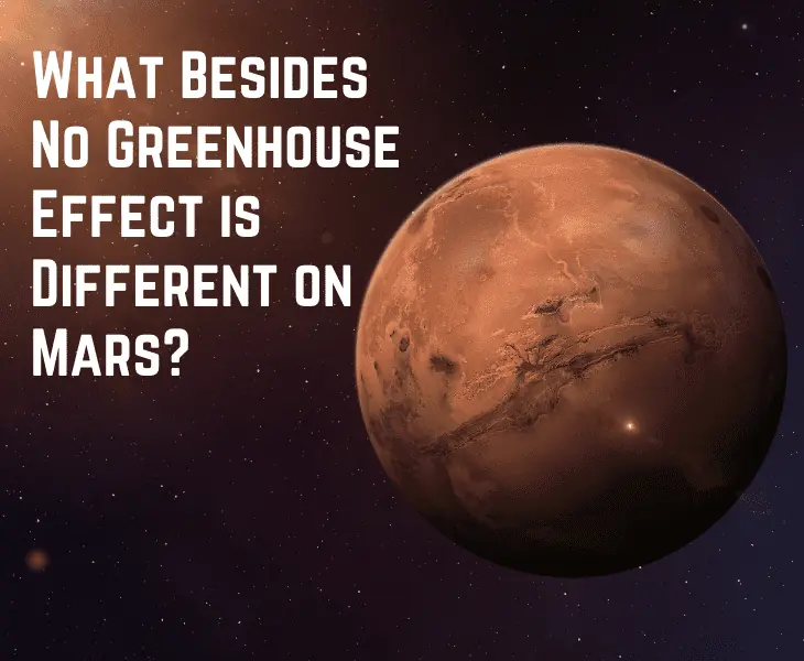 no greenhouse effect is different on mars